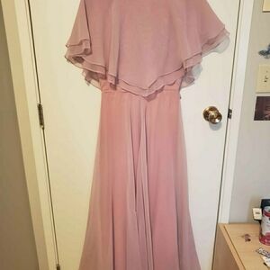 Elegant Pink Chiffon Dress